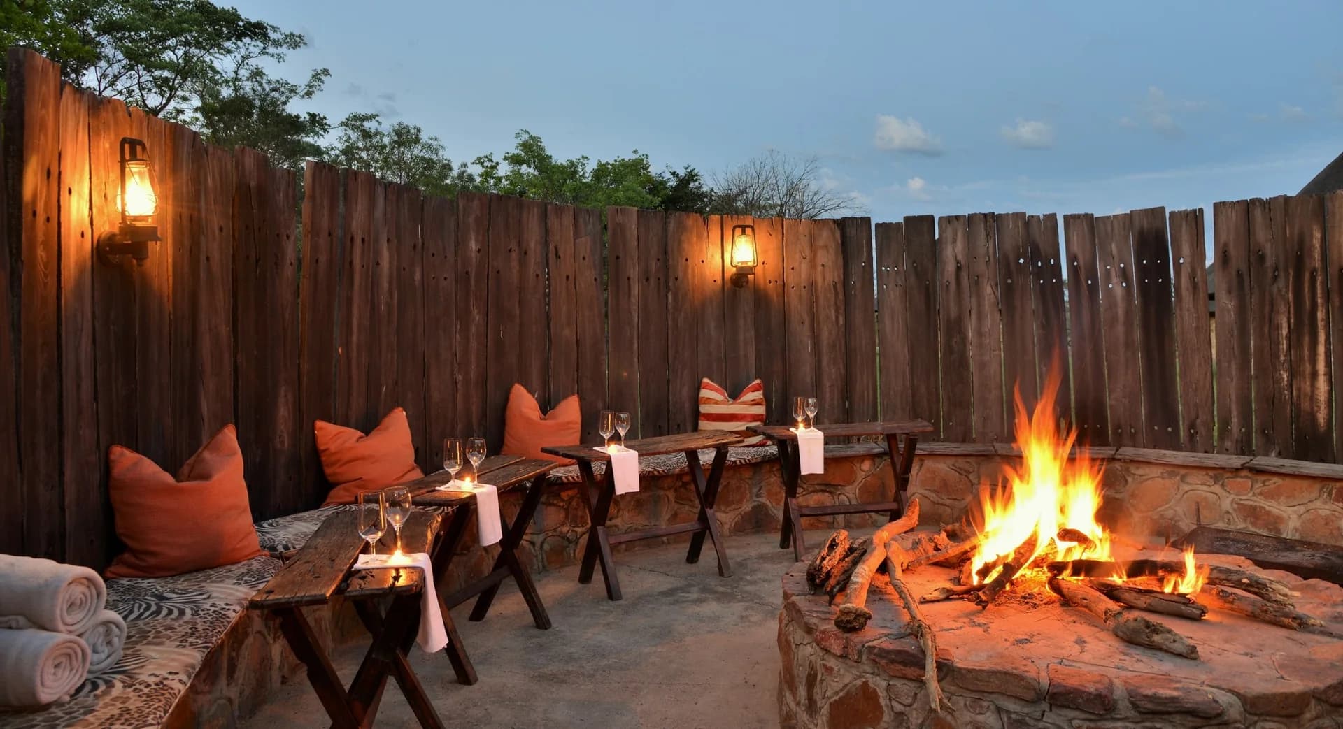 African Safari Campfire Boma Lanterns