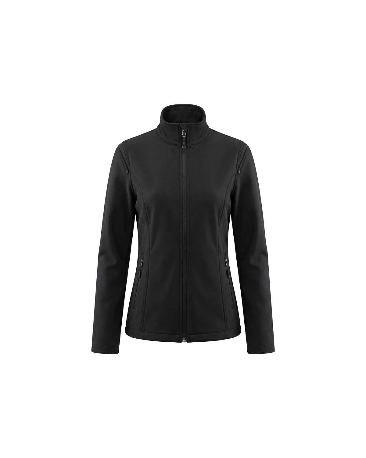 Ladies Softshell Jacket with Zip-Off Sleeves & Pockets