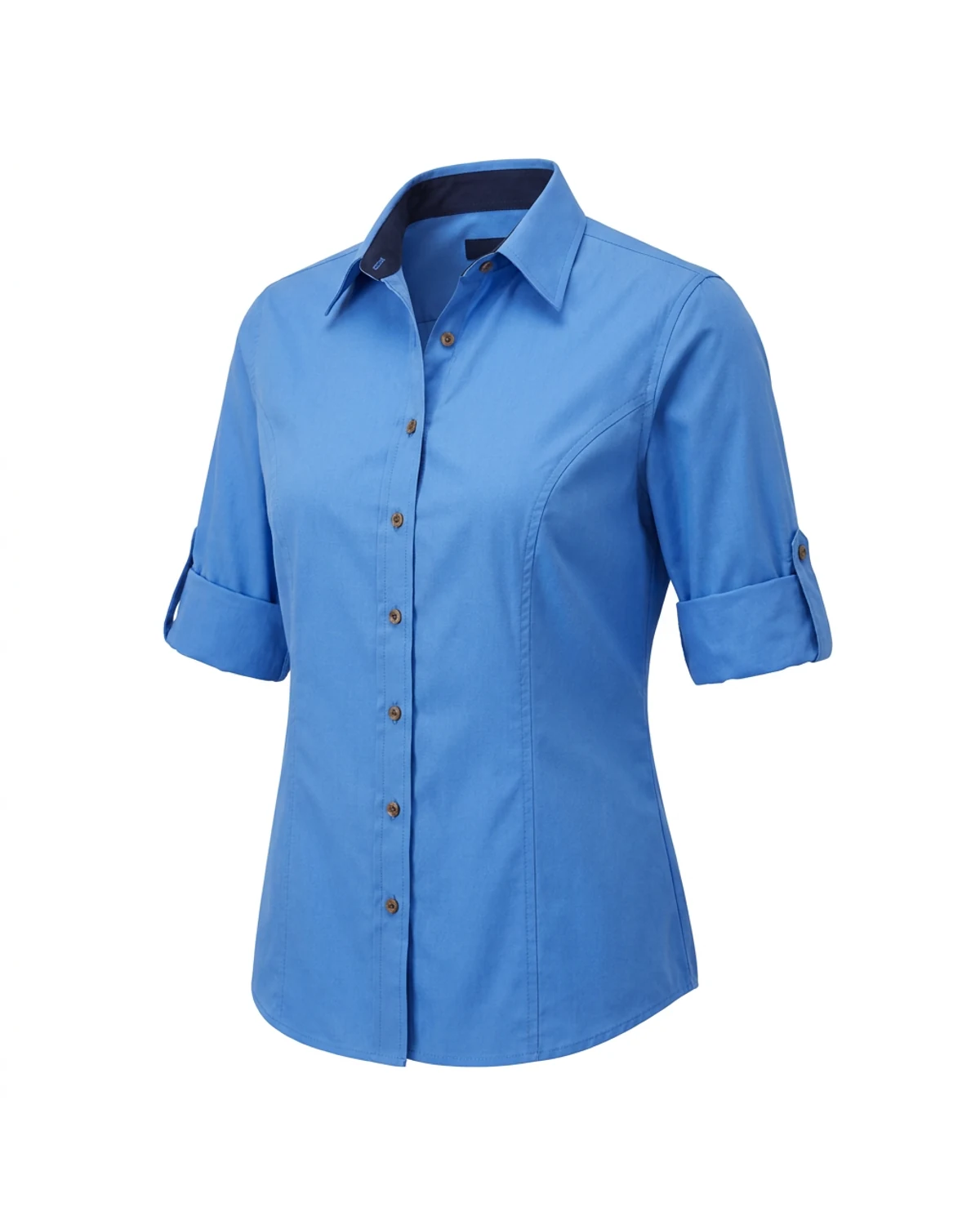 Ladies Classic Shaped Bush Shirt - Long Sleeve (Roll-Up Tabs)