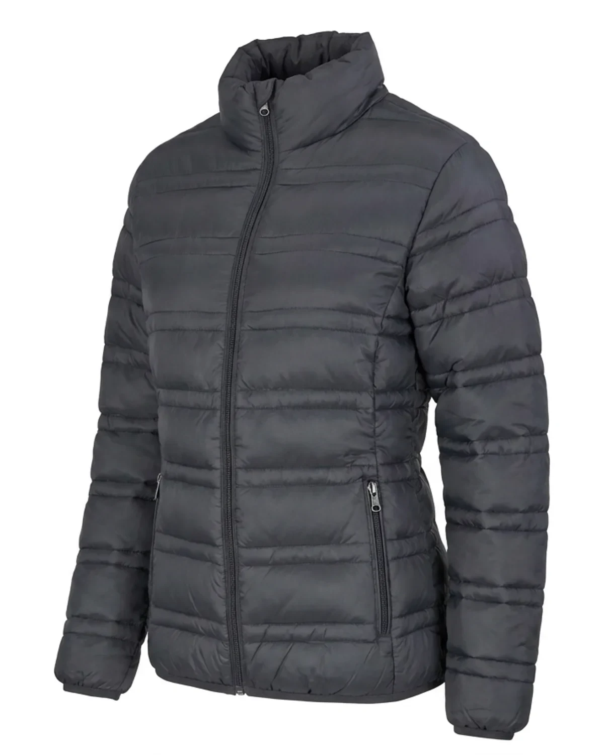 Ladies Deluxe Puffer Jacket with Metal Zip & Pockets