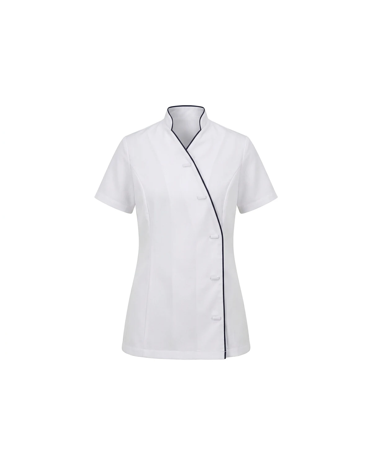 Ladies Ivy Mandarin Collar Spa Tunic - Short Sleeve