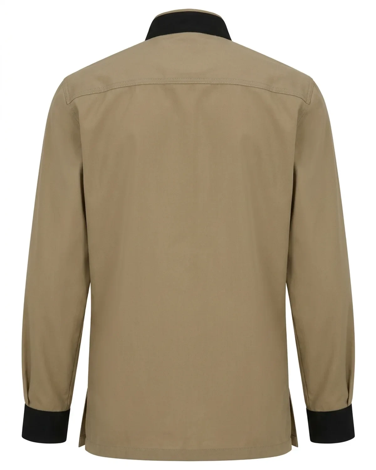 Ladies Open Mandarin Collar Shirt - Long Sleeve (Covered Buttonstand)