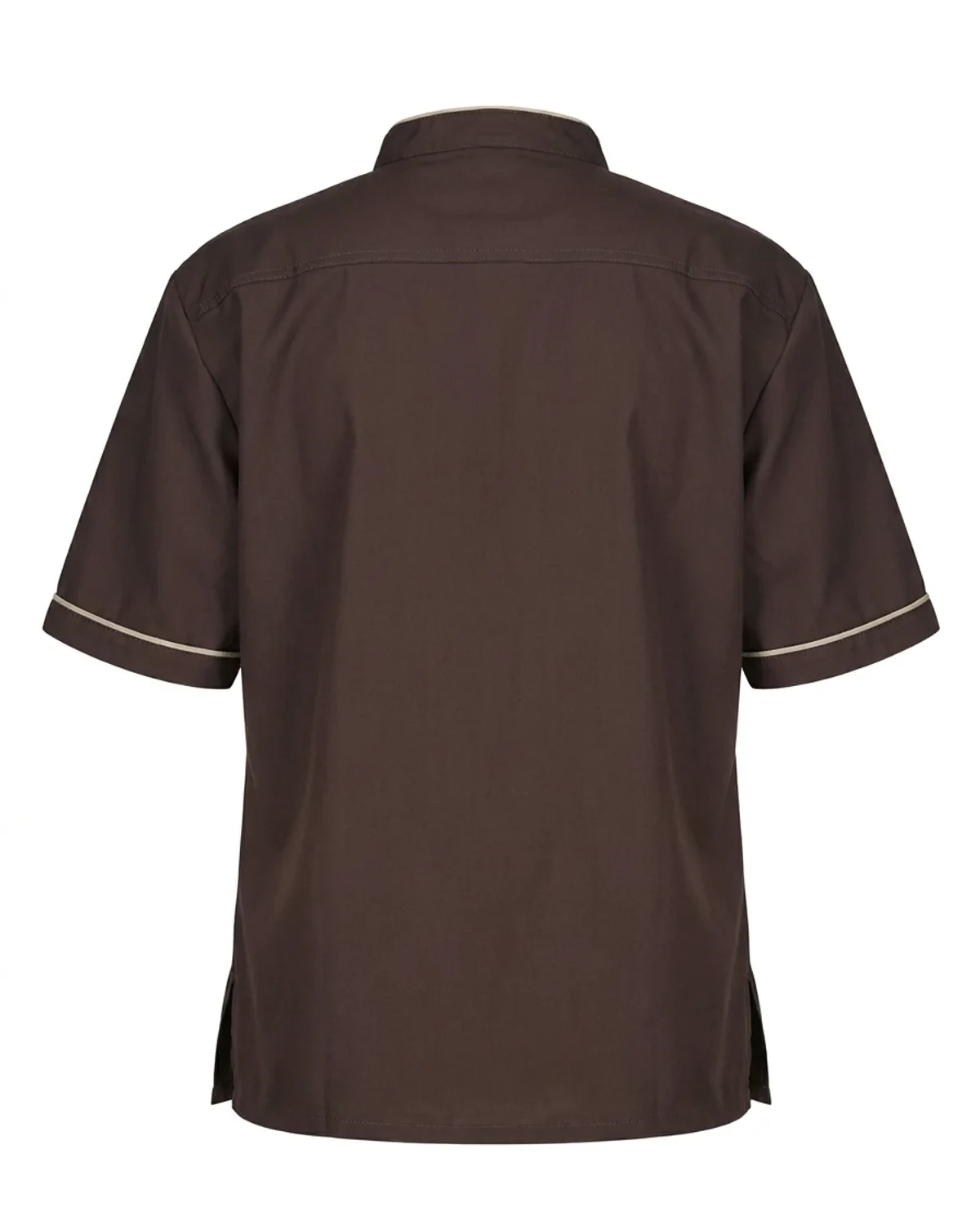 Ladies Button-Up Mandarin Collar Shirt - Short Sleeve